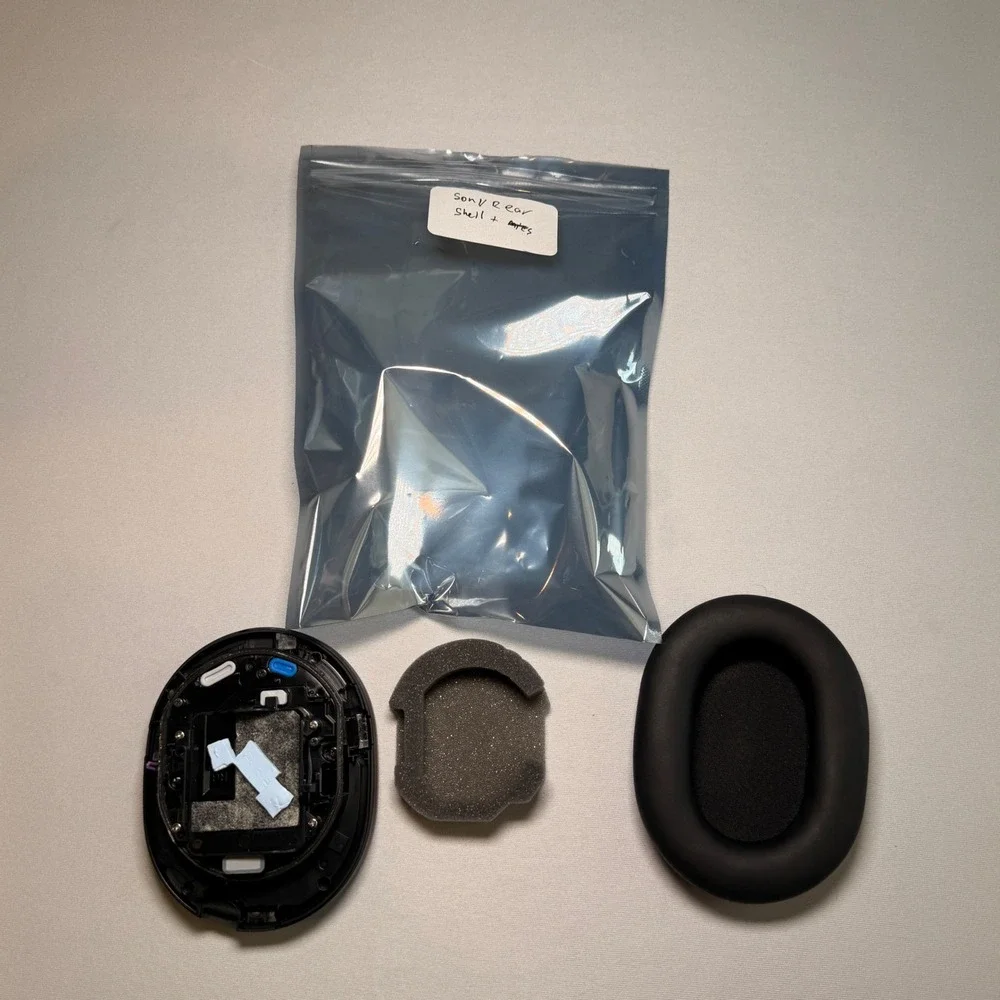 Sony WH-1000XM5 Replacement Rear Shell‎ Ear Cushion Foam Parts Black WH1000XM5